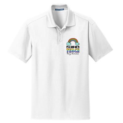 Its A Good Day TO Teach Tiny Humans Rainbow Dry Zone Grid Polo