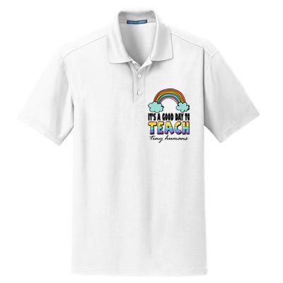 Its A Good Day TO Teach Tiny Humans Rainbow Dry Zone Grid Polo