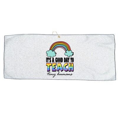 Its A Good Day TO Teach Tiny Humans Rainbow Large Microfiber Waffle Golf Towel