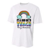 Its A Good Day TO Teach Tiny Humans Rainbow Youth Performance Sprint T-Shirt