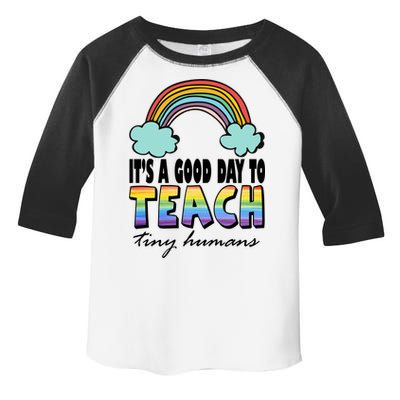 Its A Good Day TO Teach Tiny Humans Rainbow Toddler Fine Jersey T-Shirt