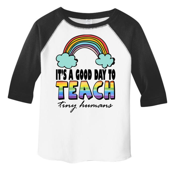 Its A Good Day TO Teach Tiny Humans Rainbow Toddler Fine Jersey T-Shirt
