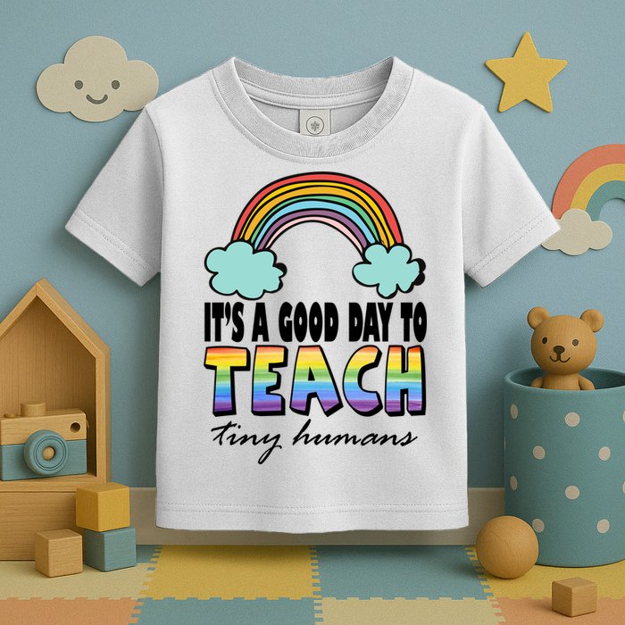 Its A Good Day TO Teach Tiny Humans Rainbow Toddler T-Shirt
