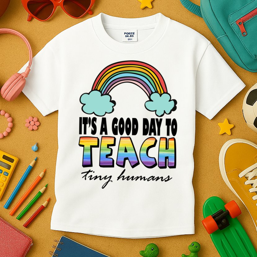 Its A Good Day TO Teach Tiny Humans Rainbow Kids T-Shirt