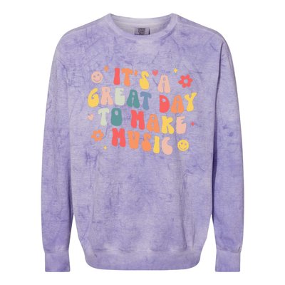 Its A Good Day To Make Music Musician Band Music Teacher Colorblast Crewneck Sweatshirt