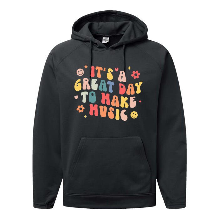 Its A Good Day To Make Music Musician Band Music Teacher Performance Fleece Hoodie