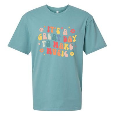 Its A Good Day To Make Music Musician Band Music Teacher Sueded Cloud Jersey T-Shirt