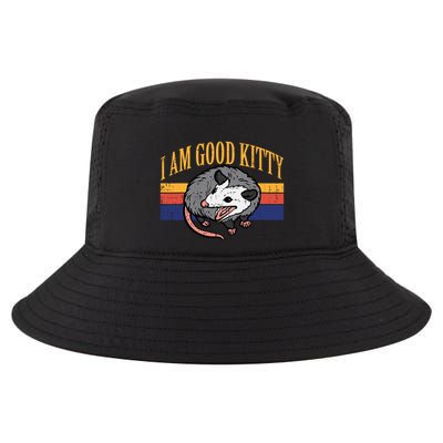 I Am Good Kitty Opossum Retro Possum Cat Pet Cool Comfort Performance Bucket Hat