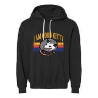 I Am Good Kitty Opossum Retro Possum Cat Pet Garment-Dyed Fleece Hoodie