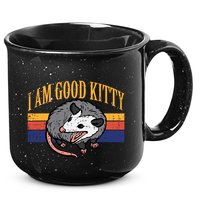 I Am Good Kitty Opossum Retro Possum Cat Pet 15oz Campfire Ceramic Mug