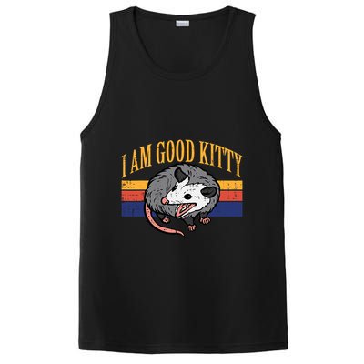 I Am Good Kitty Opossum Retro Possum Cat Pet PosiCharge Competitor Tank