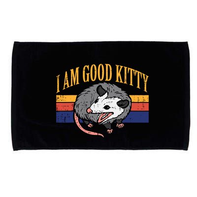 I Am Good Kitty Opossum Retro Possum Cat Pet Microfiber Hand Towel