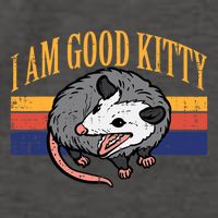 I Am Good Kitty Opossum Retro Possum Cat Pet Vector Backpack