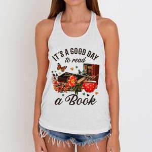 Its A Good Day To Read A Book Women's Knotted Racerback Tank