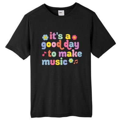 It's A Good Day To Make Music Music Teacher Retro Groovy Tall Fusion ChromaSoft Performance T-Shirt