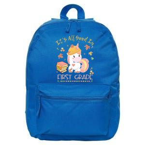 Its All Good In First Grade Autumn Unicorn Teacher Gift 16 in Basic Backpack