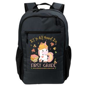 Its All Good In First Grade Autumn Unicorn Teacher Gift Daily Commute Backpack