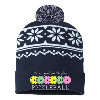 ItS A Good Days To Play Pickleball Dink Player Pickleball USA-Made Snowflake Beanie