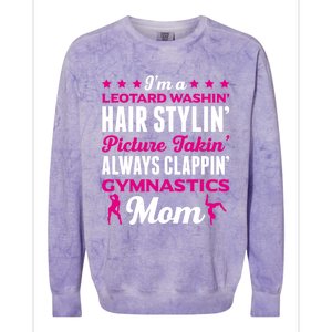 I´M A Gymnastic Mom Funny Gymnastic Aerobic Funny Gift Colorblast Crewneck Sweatshirt