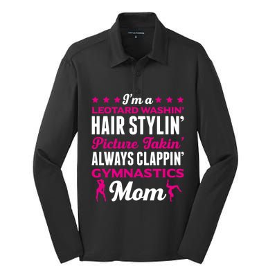 I´M A Gymnastic Mom Funny Gymnastic Aerobic Funny Gift Silk Touch Performance Long Sleeve Polo