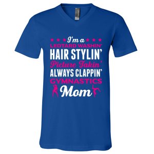 I´M A Gymnastic Mom Funny Gymnastic Aerobic Funny Gift V-Neck T-Shirt