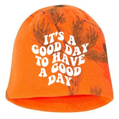 Its A Good Day To Have A Good Day Aesthetic Gift Kati - Camo Knit Beanie