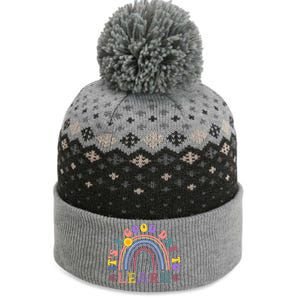 It's A Good Day To Learn Colorful Rainbow Back To School The Baniff Cuffed Pom Beanie