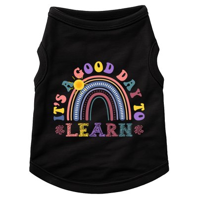 It's A Good Day To Learn Colorful Rainbow Back To School Doggie Tank