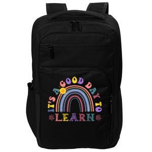 It's A Good Day To Learn Colorful Rainbow Back To School Impact Tech Backpack