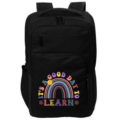 It's A Good Day To Learn Colorful Rainbow Back To School Impact Tech Backpack