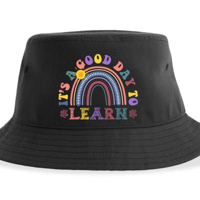 It's A Good Day To Learn Colorful Rainbow Back To School Sustainable Bucket Hat