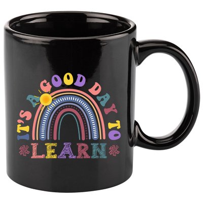It's A Good Day To Learn Colorful Rainbow Back To School 11oz C Handle Ceramic Mug