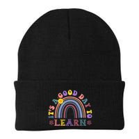 It's A Good Day To Learn Colorful Rainbow Back To School Beanie