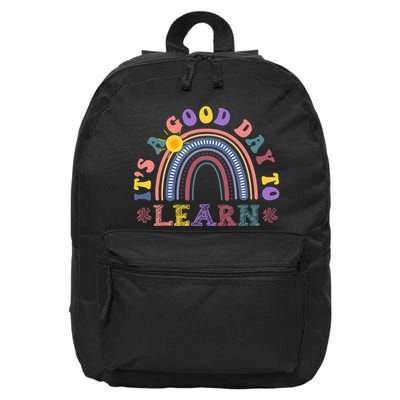 It's A Good Day To Learn Colorful Rainbow Back To School 16 in Basic Backpack