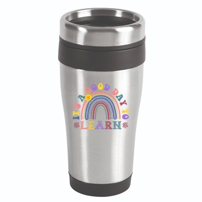 It's A Good Day To Learn Colorful Rainbow Back To School 16oz Travel Tumbler