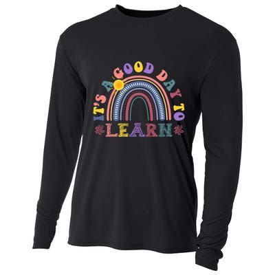 It's A Good Day To Learn Colorful Rainbow Back To School Cooling Performance Long Sleeve Crew