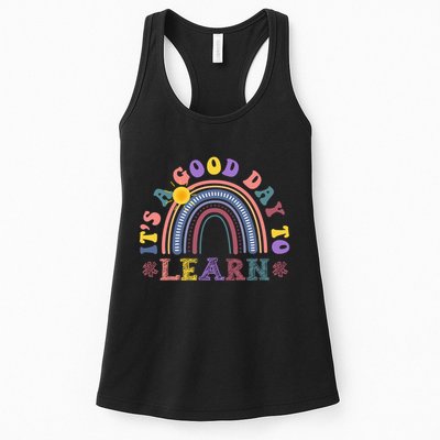 It's A Good Day To Learn Colorful Rainbow Back To School Womens Tank Top