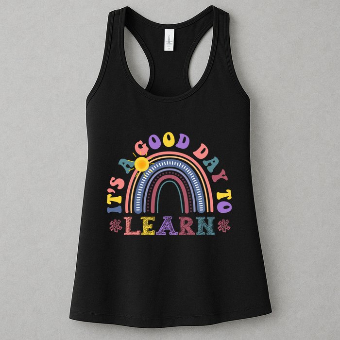 It's A Good Day To Learn Colorful Rainbow Back To School Womens Tank Top