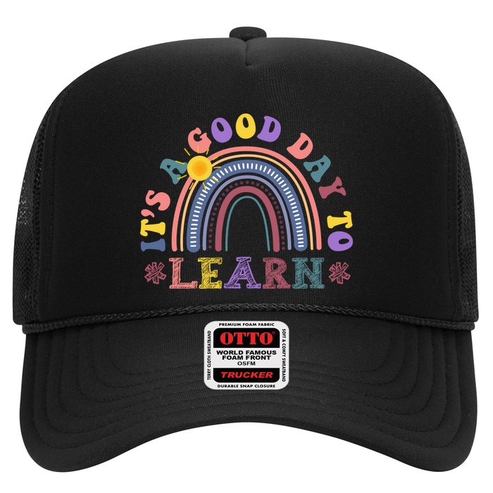 It's A Good Day To Learn Colorful Rainbow Back To School Trucker Hat