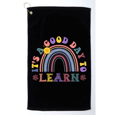 It's A Good Day To Learn Colorful Rainbow Back To School Golf Towel