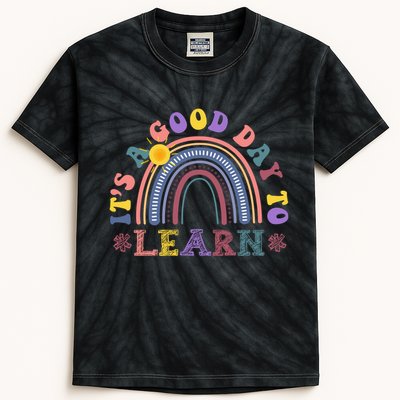 It's A Good Day To Learn Colorful Rainbow Back To School Kids Tie-Dye T-Shirt