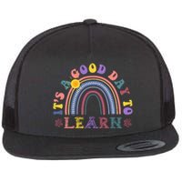 It's A Good Day To Learn Colorful Rainbow Back To School Flat Bill Trucker Hat