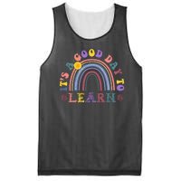 It's A Good Day To Learn Colorful Rainbow Back To School Mesh Reversible Basketball Jersey Tank