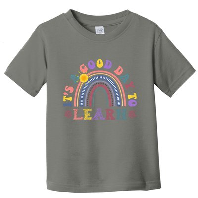 It's A Good Day To Learn Colorful Rainbow Back To School Toddler T-Shirt