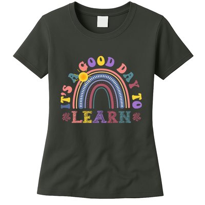 It's A Good Day To Learn Colorful Rainbow Back To School Womens T-Shirt