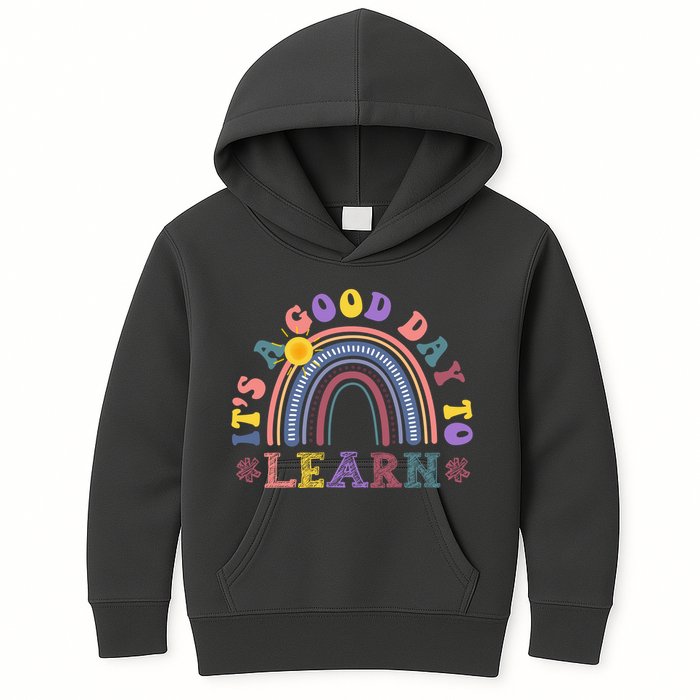 It's A Good Day To Learn Colorful Rainbow Back To School Kids Hoodie