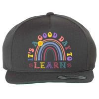 It's A Good Day To Learn Colorful Rainbow Back To School Wool Snapback Cap