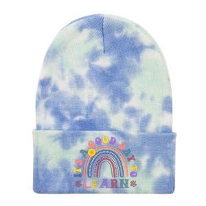 It's A Good Day To Learn Colorful Rainbow Back To School Tie Dye 12in Knit Beanie