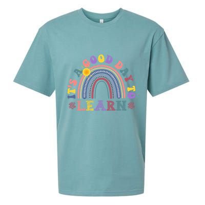 It's A Good Day To Learn Colorful Rainbow Back To School Sueded Cloud Jersey T-Shirt