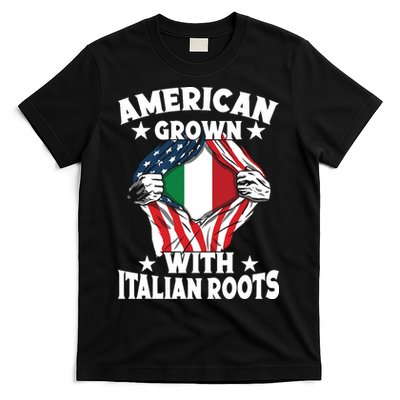 Italy American Grown With Italian Roots Proud Italian T-Shirt